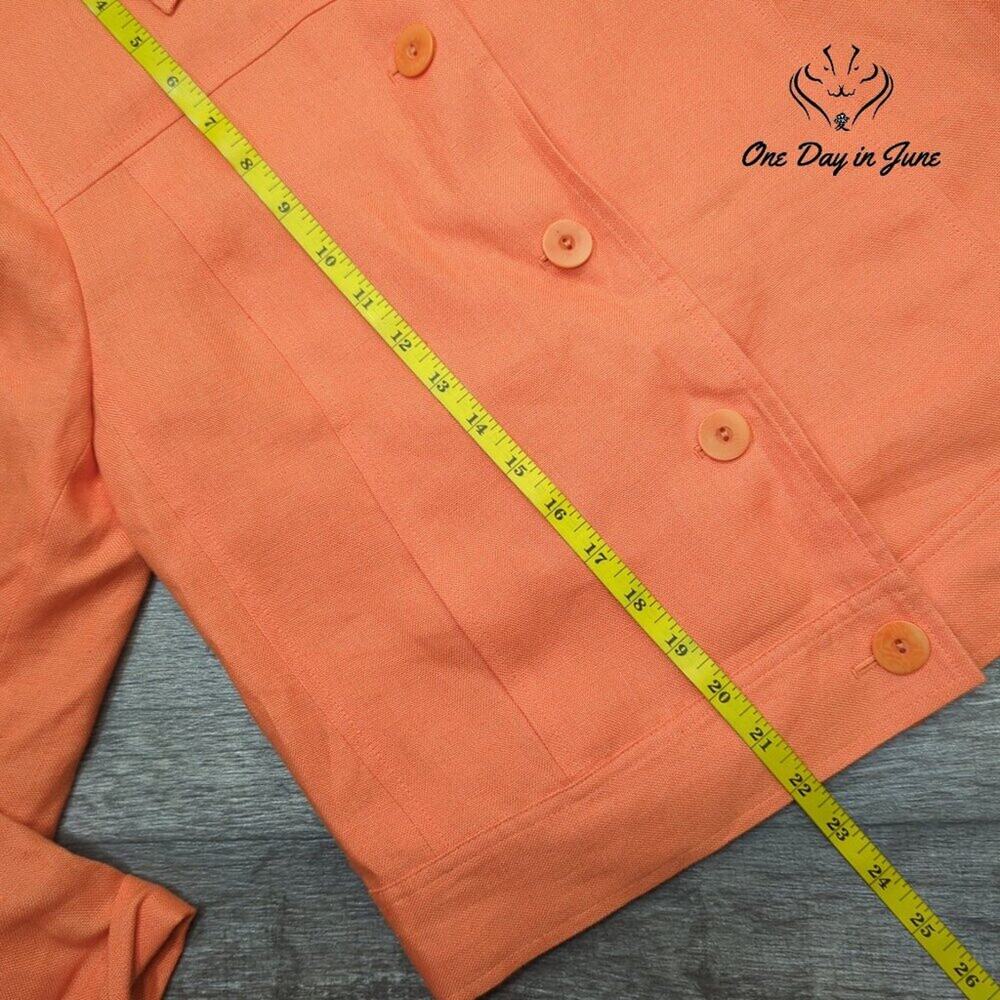 Talbots Linen Button Front Jacket Size 10 - image 4